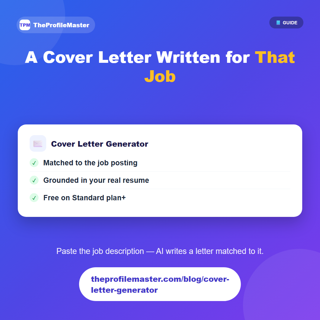 Generating a Job-Specific Cover Letter