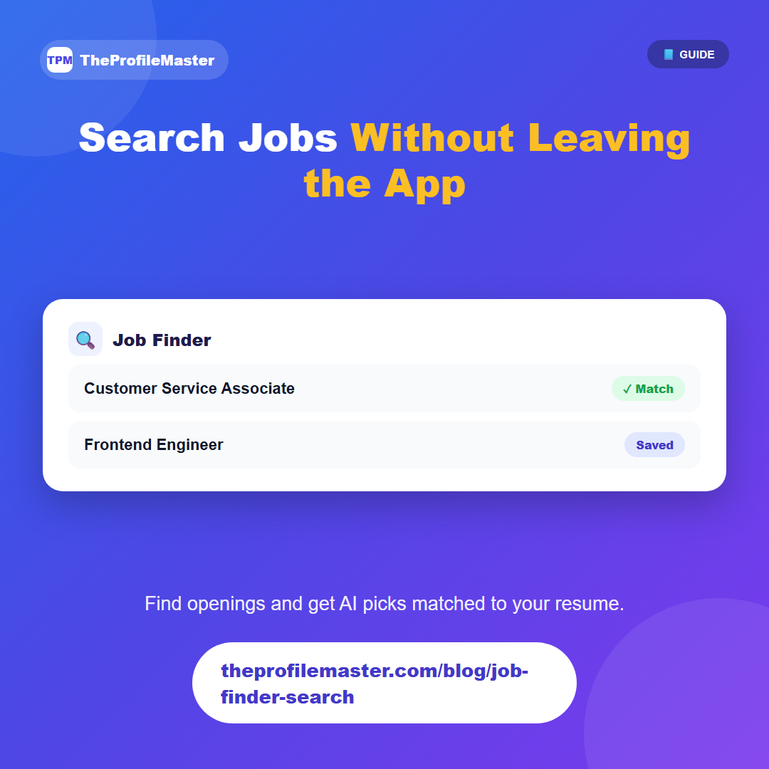 Finding and Saving Job Listings with Job Finder