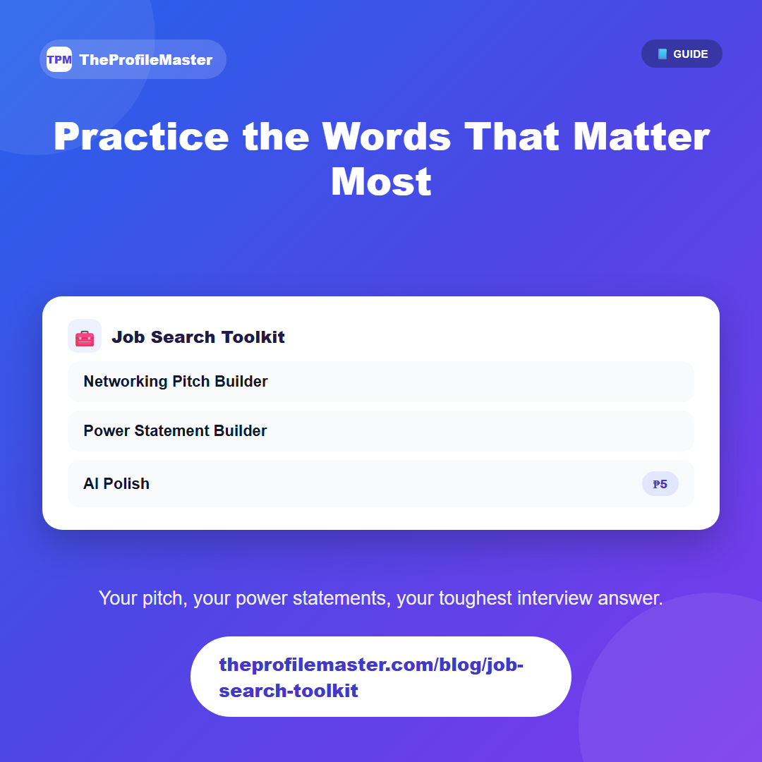 Job Search Toolkit: Interview & Networking Practice