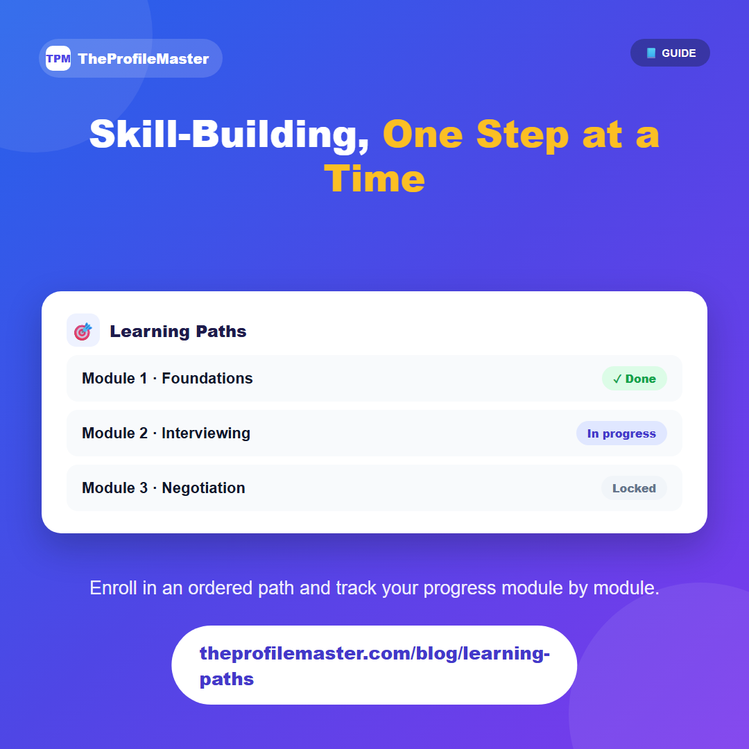 Learning Paths: Step-by-Step Skill Building
