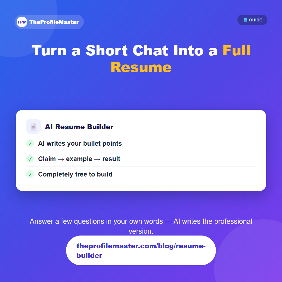 How the AI Resume Builder Works