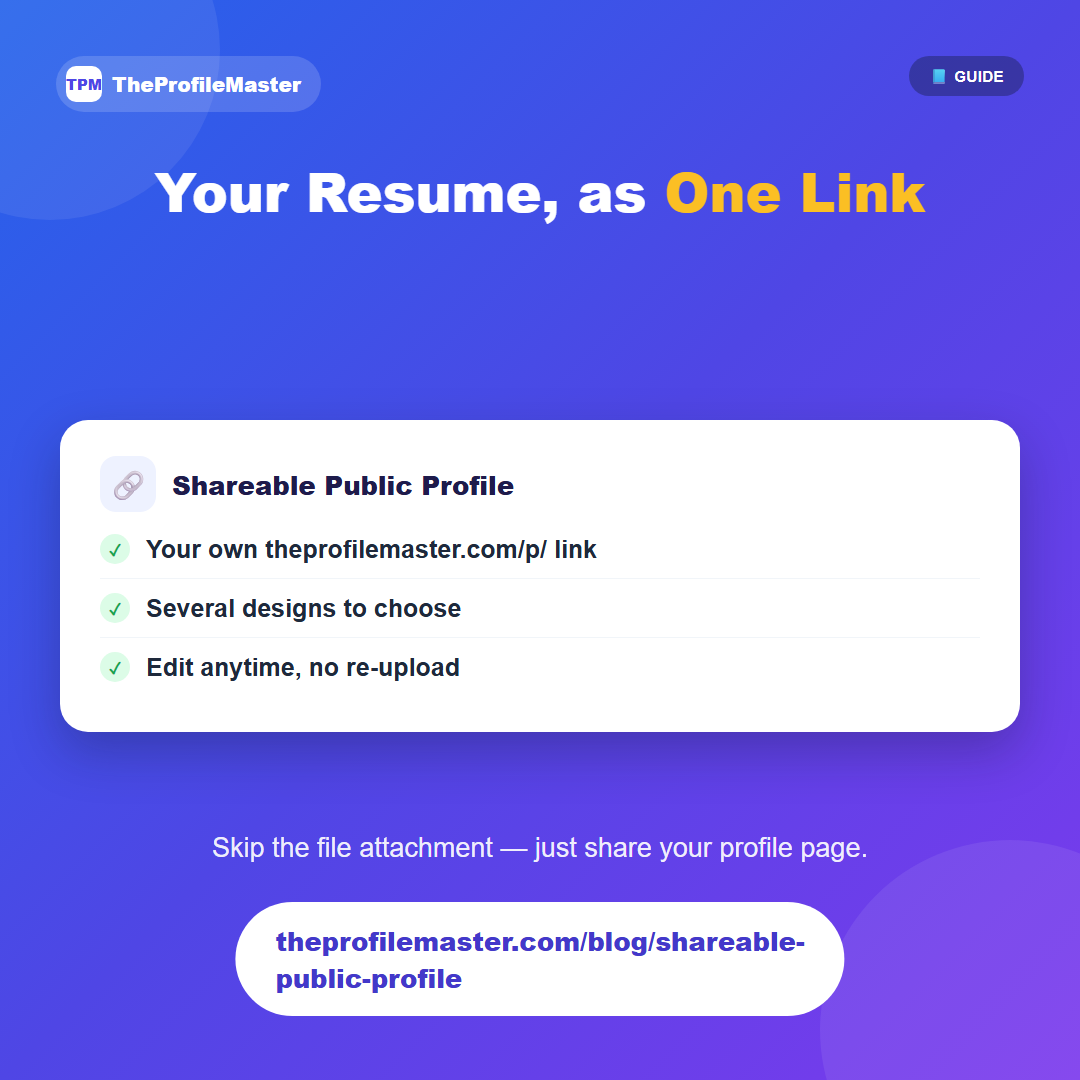 Your Shareable Public Profile Page